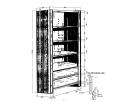 Frejus bookcase 900 cm